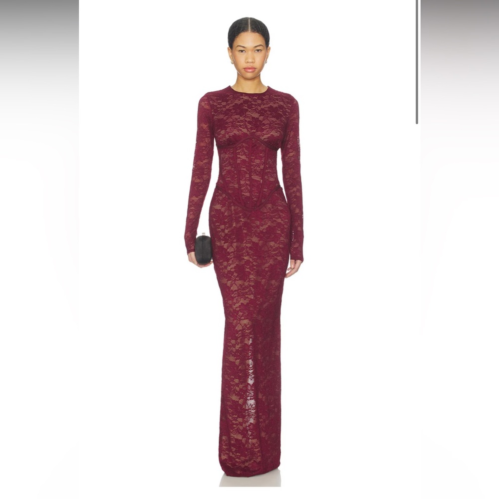Saba Gown in Oxblood